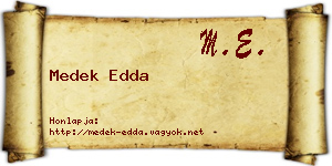 Medek Edda névjegykártya